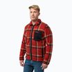 Herren Jack Wolfskin Fleece Sweatshirt Felslicht Check intensiv rost