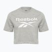 Shirt Damen Reebok Identity Big Logo Crop Tee medium grey heather