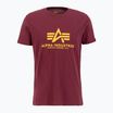 Alpha Industries Herren Basic burgunderfarbenes T-Shirt