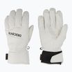 Skihandschuhe Herren Descente 5 Finger Leather white