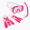 TUSA Tauchset Maske + Schnorchel + Schwimmflossen rosa UP-0201