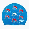 Speedo Kinder Badekappe Slogan Print blau