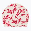 Speedo Kinder Badekappe Slogan Print weiß/rot