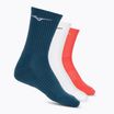 Mizuno Training Tennissocken 3 Paar weiß/strahlend rot/marokkanisch blau