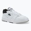 Herren Lacoste Lineshot Kontrastierter Kragen Leder weiß/schwarz Schuhe