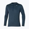 Herren Mizuno Impulse Core Half Zip blau Flügel teal laufen Longsleeve