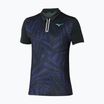 Herren Tennis-Polo-Shirt Mizuno Mugen Shadow Polo schwarz