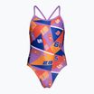 Speedo Allover Digital Vback einteiliger Badeanzug für Kinder watermelon/true cobalt/sweet purple/man peel/white