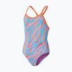 Einteiliger Schwimmanzug Kinder Speedo Allover Digital Vback kiki pink/picton blue/siren red