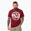 Herren Pitbull Logo Palmen T-Shirt burgunderrot
