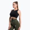 Gym Glamour Frauen gestaffeltes Training Top Schwarz 440