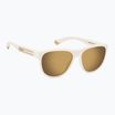 Polaroid PLD 2156/S polarisierte Sonnenbrille in mattem Weiß/Grau-Gold mit mehreren Schichten