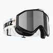 Skibrille Kinder Bliz Liner Jr black white logo/brown&silver mirror