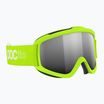 POC POCito Iris fluoreszierende gelb/grün/teilweise sonnig Silber Kinder Skibrille