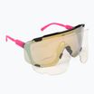 Fahrradbrille POC Devour fluo pink/uranium black translucent/clarity road gold