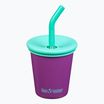 Klean Kanteen Kid's Stahl-Strohhalm-Deckel 296 ml prickelnde Traube Becher