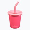 Klean Kanteen Kid's Stahl Strohhalm Deckel Becher 296 ml rouge rot