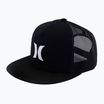 Herren Hurley Icon Solid Flat Trucker Kappe schwarz