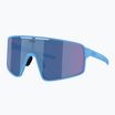 Bliz P001S matte blau/graue Sonnenbrille mit blauem Spiegel