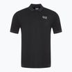 Herren EA7 Emporio Armani Train 7 Lines Poloshirt schwarz 1200