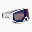 Skibrille Bollé Bedrock Plus white matte/bronze blue