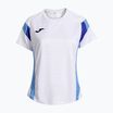Damen-Tennisshirt Joma Montreal weiß/himmelblau