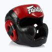 Boxhelm Fairtex Diagonal Vision SPaarring Headguard - Full Head Coverage black/red