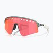 Oakley Sutro Lite Sweep mattsilber/blau colourshift/prizm trail torch Sonnenbrille