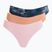 Tangas Damen Under Armour Pure Stretch Ns Thong 3 Paar canyon pink/black