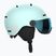 Skihelm Kinder Salomon Orka Visor bleached aqua