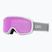 Skibrille Damen Giro Moxie white & grey chute/ amber pink/ yellow