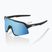 Sonnenbrille 100% S3 mattschwarz/hyperblau mehrschichtig verspiegelt
