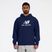 Herren New Balance Stacked Logo French Terry Hoodie navy