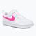 Nike Court Borough Low Kinderschuhe Recraft weiß/laser fuchsia