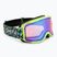 Kinder-Skibrille Smith Daredevil Jr electric lime left turn/blue sensor mirror