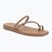 Damen-Pantoletten Crocs Miami Toe Loop Sandal milk chocolate