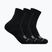 Socken HOKA Quarter Run Sock 3-Pack black/black/black