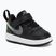Kinderschuhe Nike Court Borough Low black/smoke grey/white/illusion green