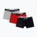 Herrenboxershorts Nike Jordan Flight Cotton Trunk 3er-Pack gym red/schwarz