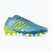Fußballschuhe New Balance Tekela Pro Low V5 FG metallic blue/alkaline green/Team Navy