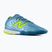 Fußballschuhe New Balance Tekela Team Low V5 IN metallic blue/alkaline green/team navy