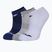 BABOLAT Unsichtbare Tennissocken 3 Paar weiß/marine/grau 5UA1461