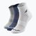 Socken Babolat Quarter 3 Pack white/estate blue/grey