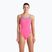 Damen einteiliger Badeanzug arena Lace Back Solid schockierend rosa/blauen Fluss
