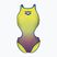 Damen-Einteiler Badeanzug arena One Shaded Print Tech One Back artic lime violetta multi/neon blue