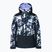 Snowboardjacke für Kinder ROXY Silverwinter 2021 true black black flowers