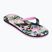 ROXY Tahiti VII Kinder-Flip-Flops schwarz/rosa Schablone
