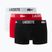 Herrenboxershorts Lacoste 5H2393 3 pack black/red/white