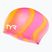 Schwimmkappe TYR Multi-Color Long Hair Silicone orange/pink
