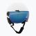 Kinder-Skihelm UVEX Rocket Visor Jr white/black matte/mirror blue/smoke